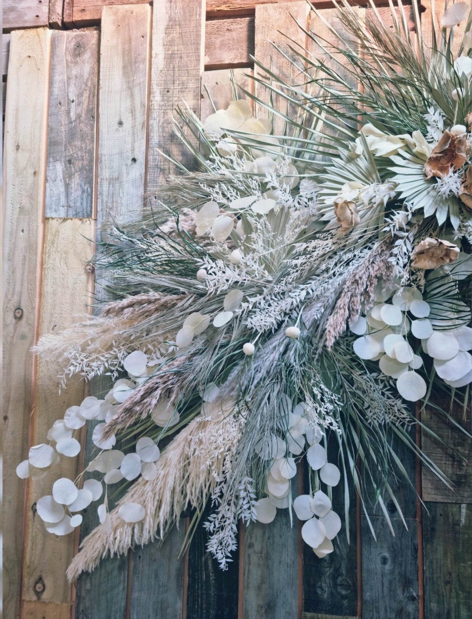 dried flower installation