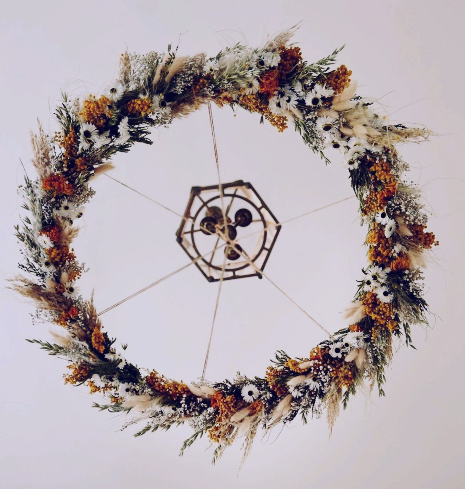 Dried flower wreath