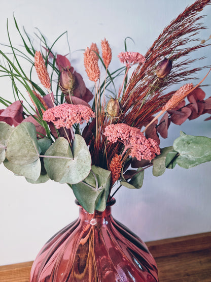 Peach dried flower bouquet, south wales