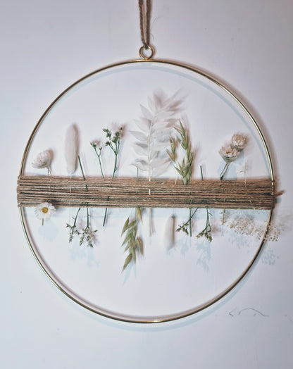 Dried flower hoops