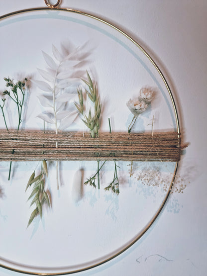 Dried flower hoops