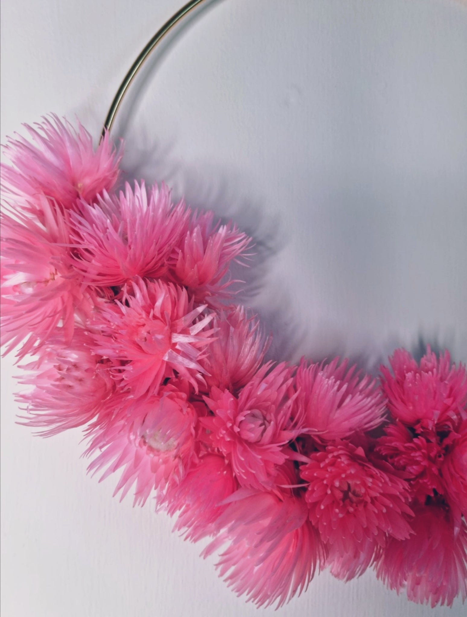 Dried flower wreath