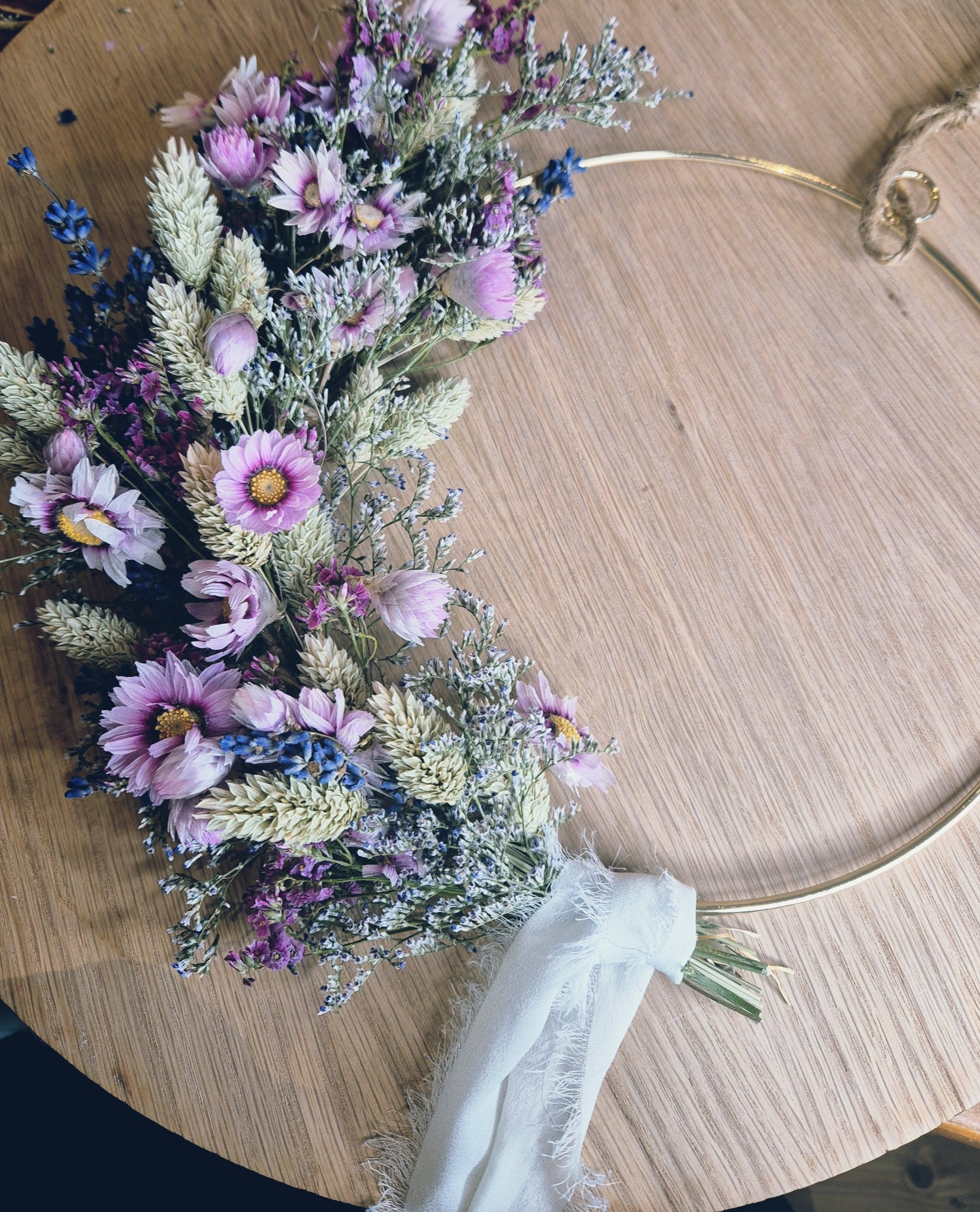 Dried flower wreath