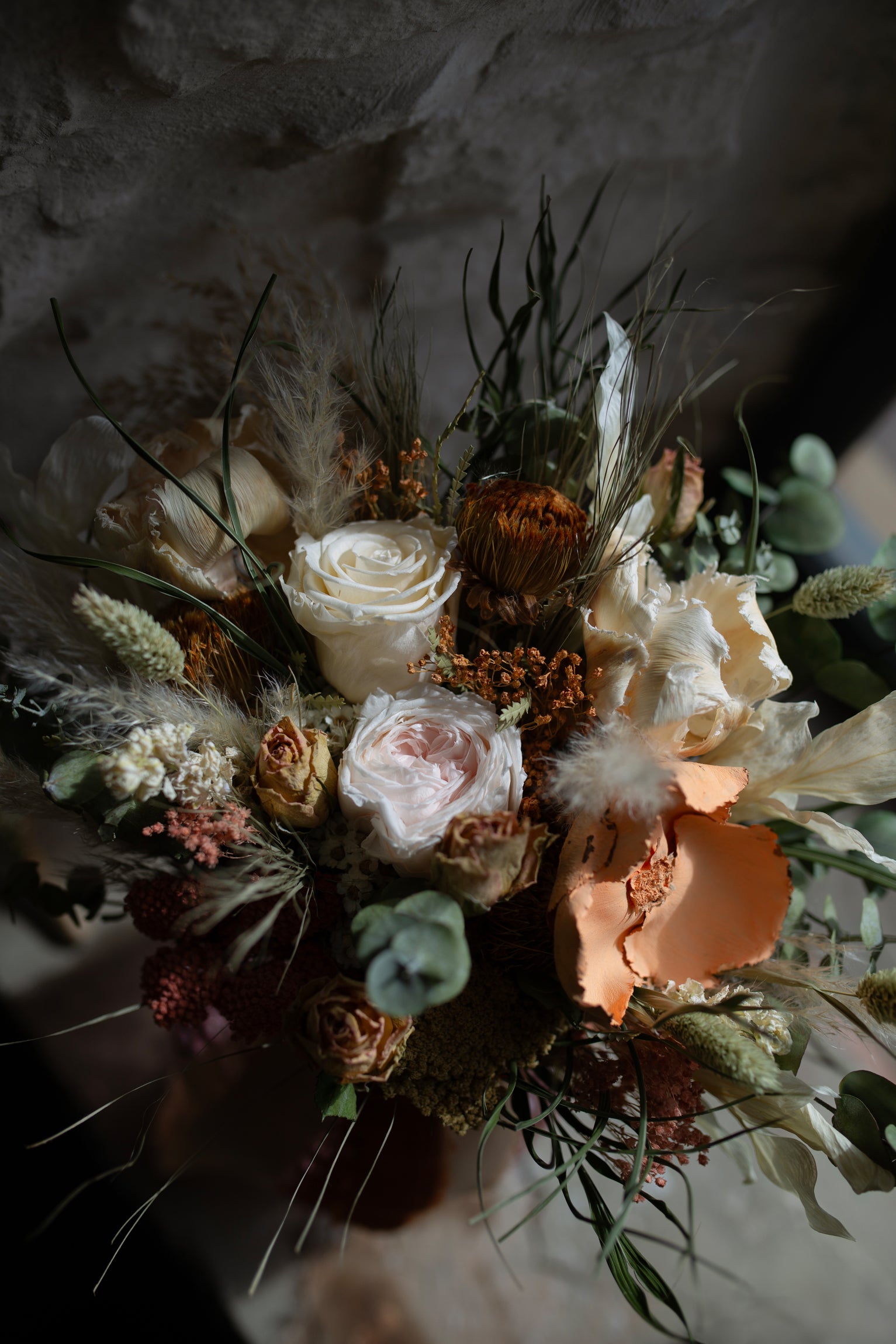 dried flower bouquet