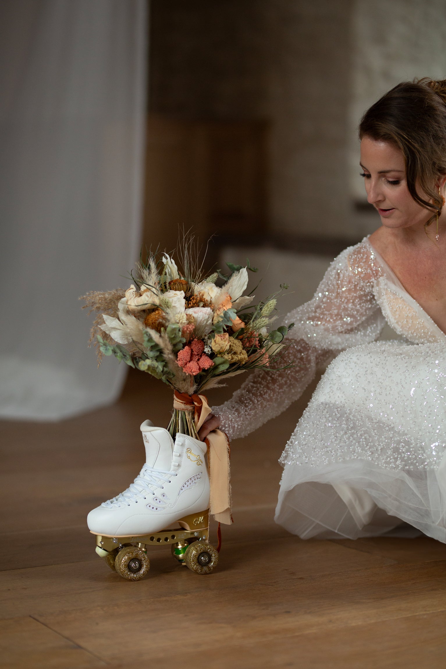 Dried wedding flowers