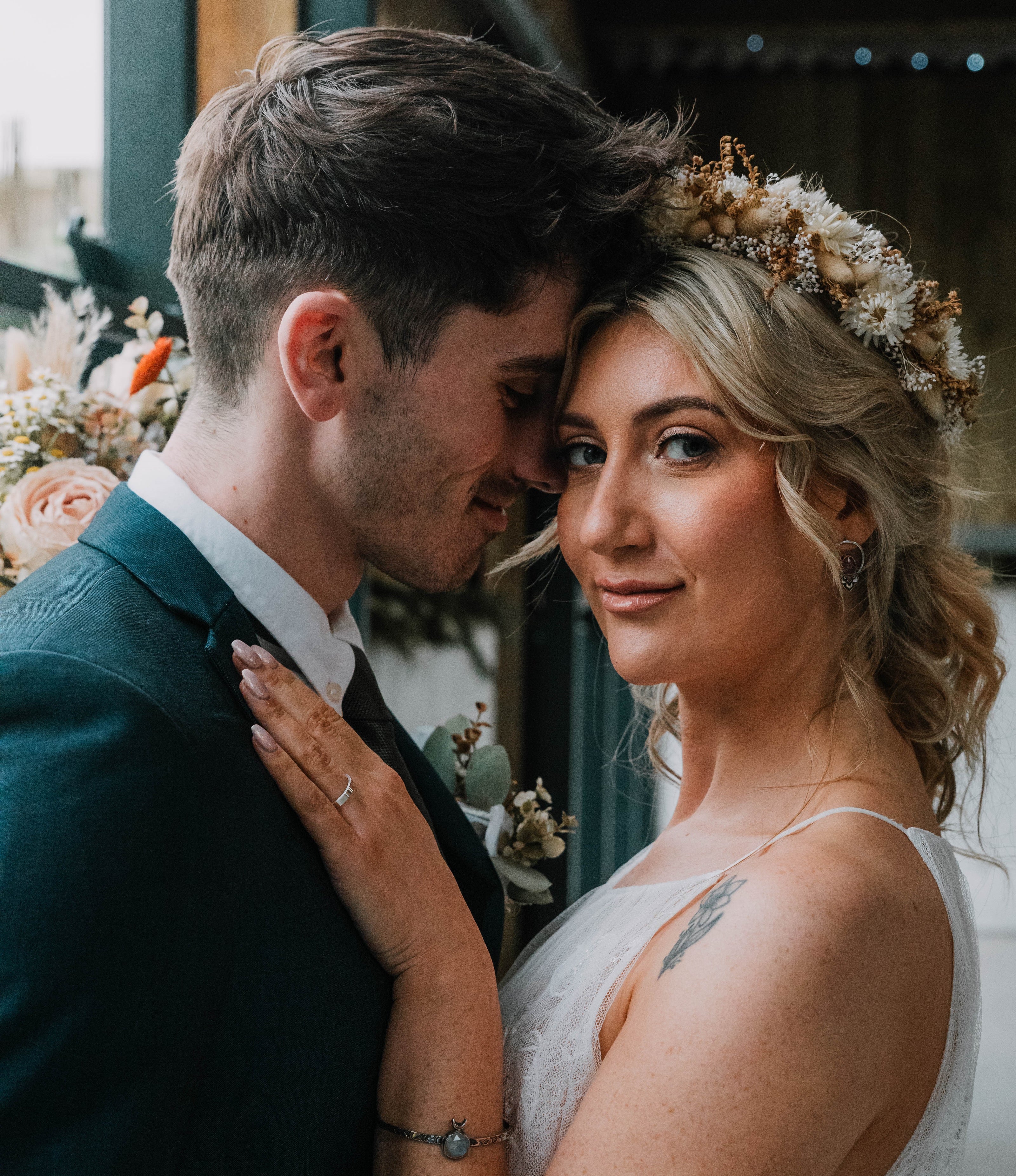 Dried wedding flowers